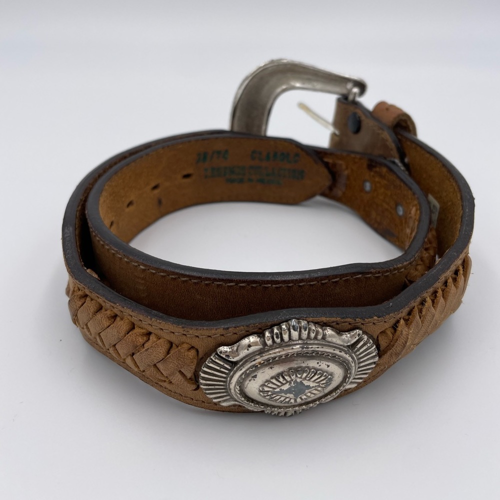 Legends Collection Brown Leather Western Belt Sz - 28